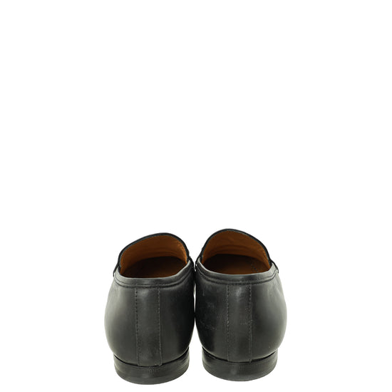 Gucci Black Horsebit Jordaan Loafers 38