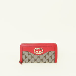 Gucci Bicolor Interlocking G Zip Wallet