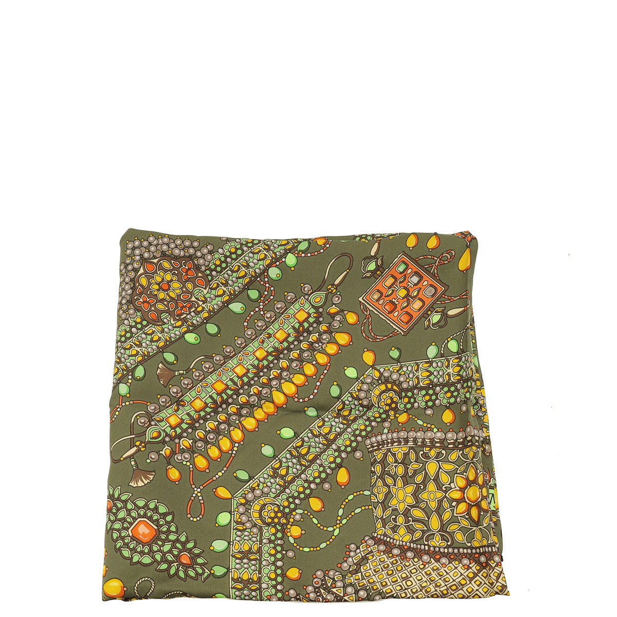 Hermes Multicolor Parures Des Maharajas Silk Scarf 90-Hermes-THE CLOSET