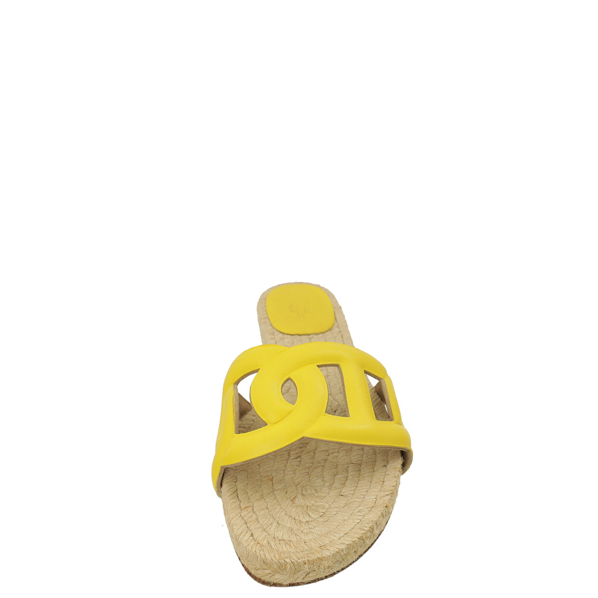 Hermes Jaune Impérial Famosa Calfskin Espadrille 37-Hermes-THE CLOSET