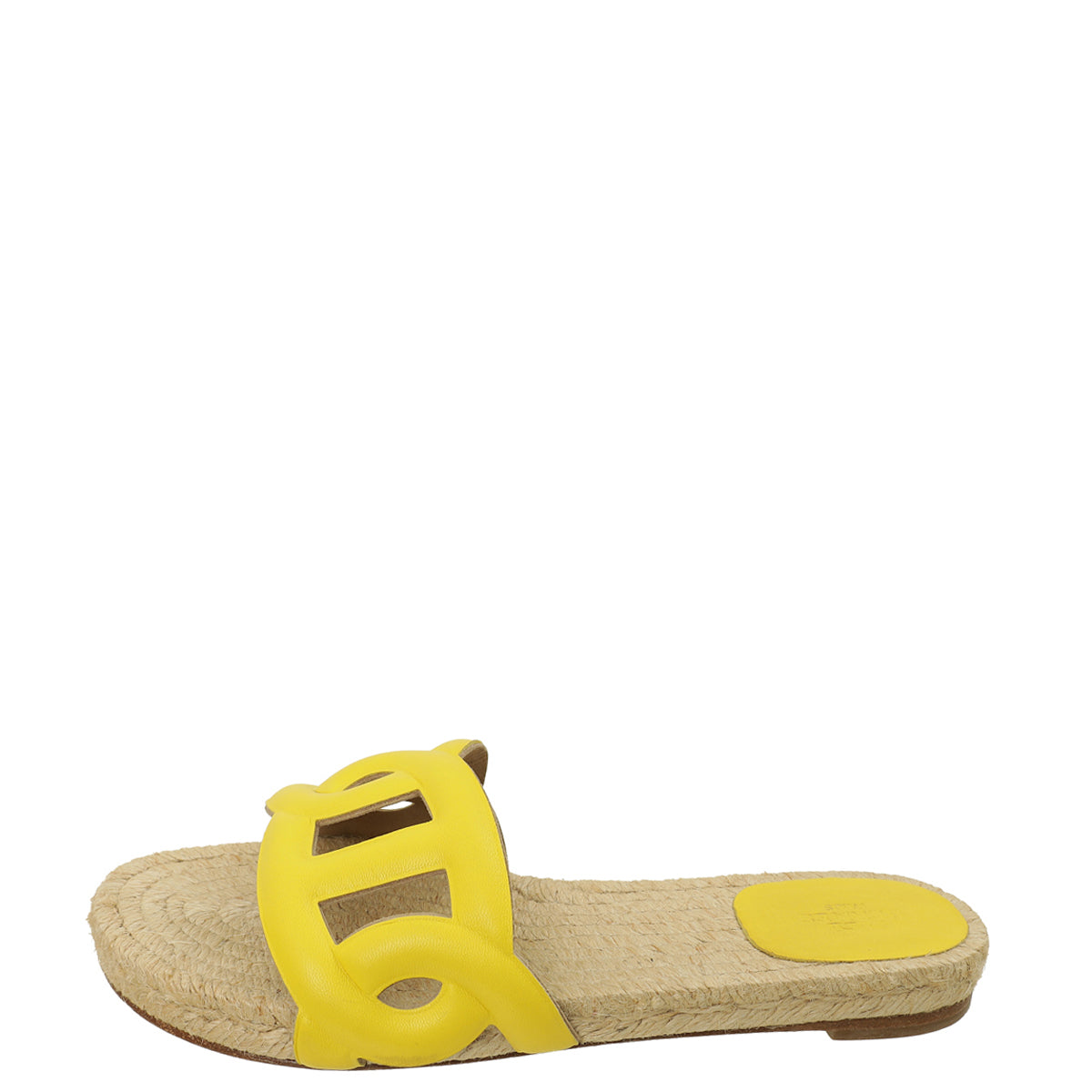 Hermes Jaune Impérial Famosa Calfskin Espadrille 37