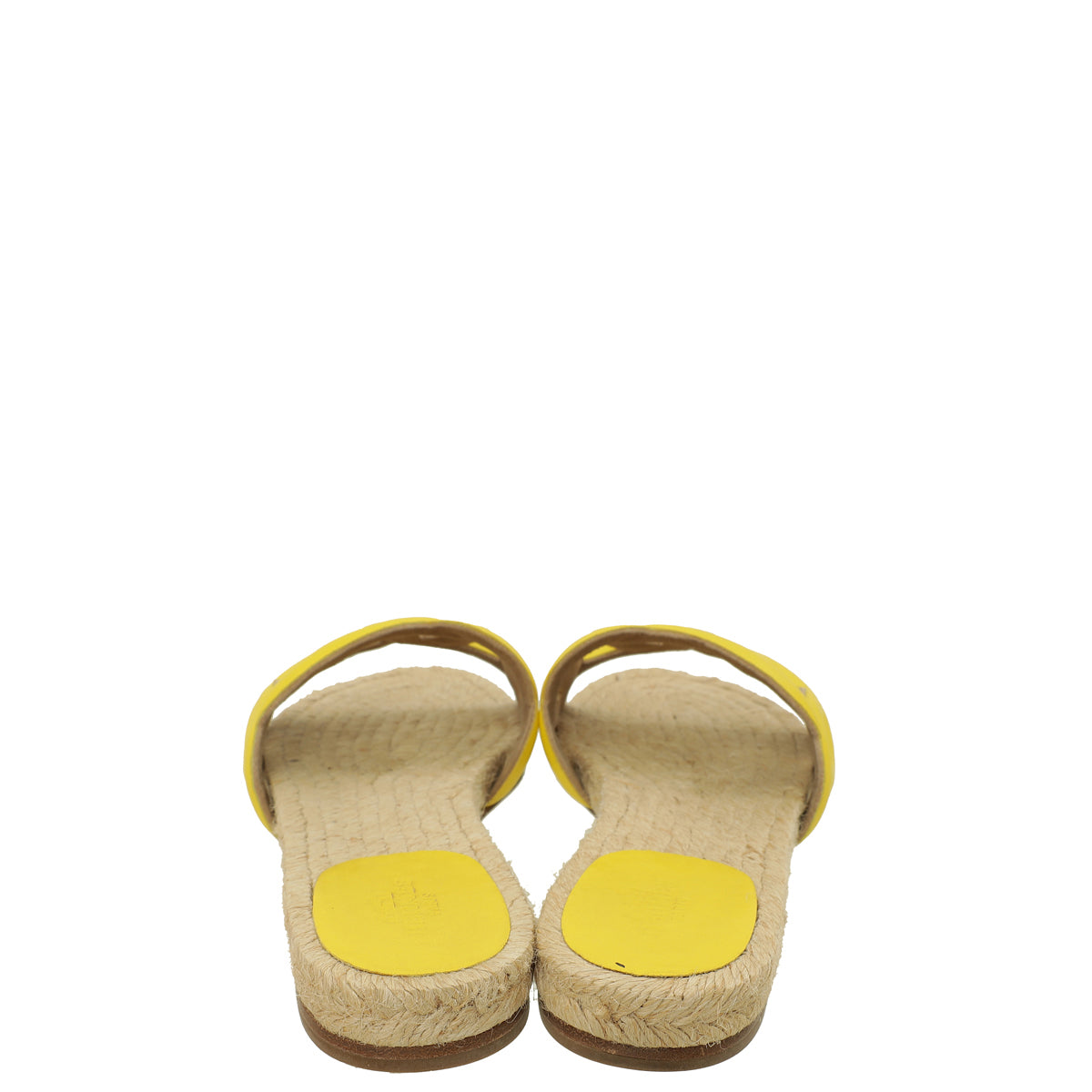 Hermes Jaune Impérial Famosa Calfskin Espadrille 37