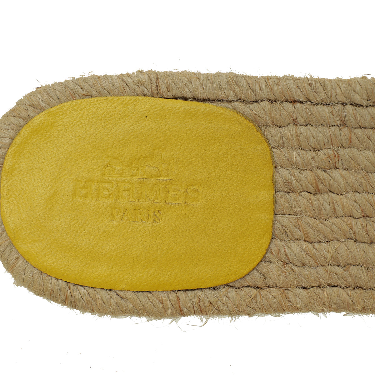 Hermes Jaune Impérial Famosa Calfskin Espadrille 37