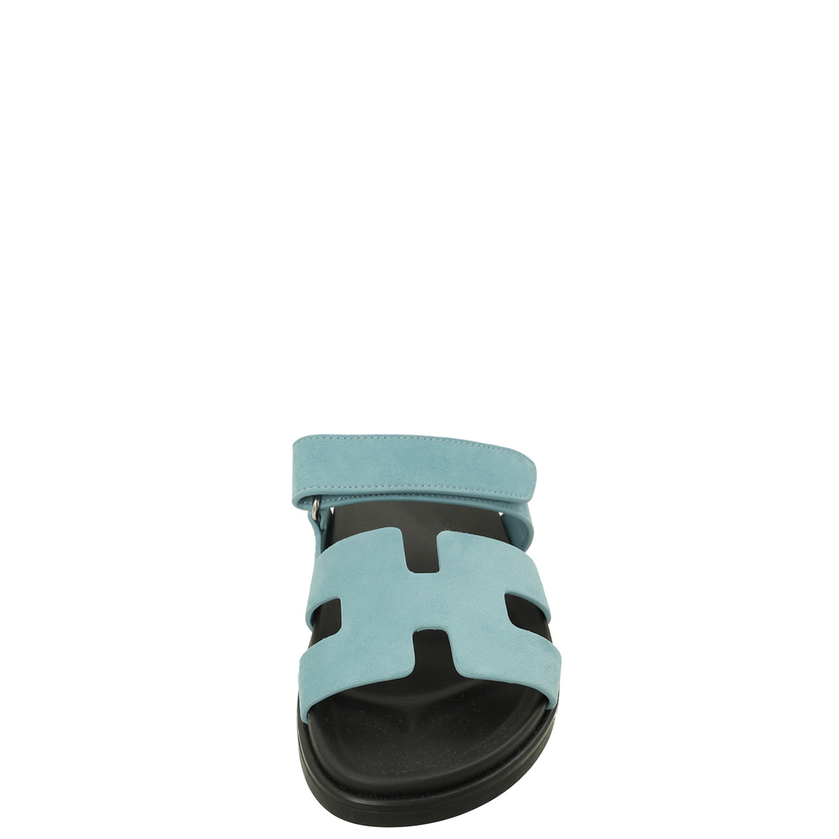 Hermes Blue Mineral Suede Goatskin Chypre Sandal 37-Hermes-THE CLOSET