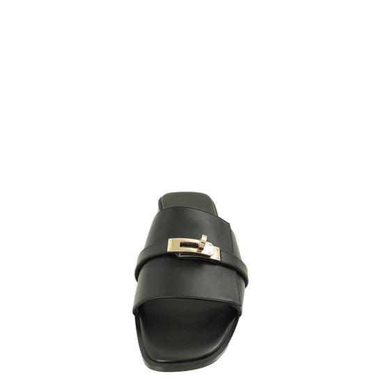 Hermes Noir Giulia Sandal 40