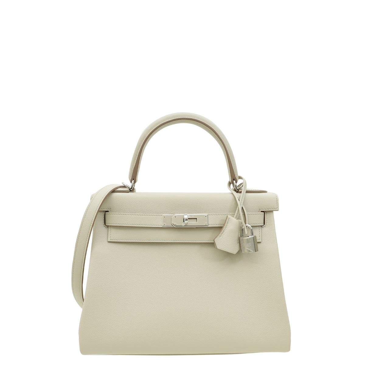 Hermes Gris Pearl Kelly 28 Retourne Bag