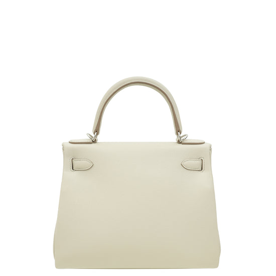 Hermes Gris Pearl Kelly 28 Retourne Bag