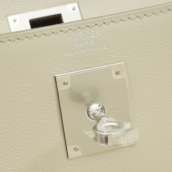 Hermes Gris Pearl Kelly 28 Retourne Bag