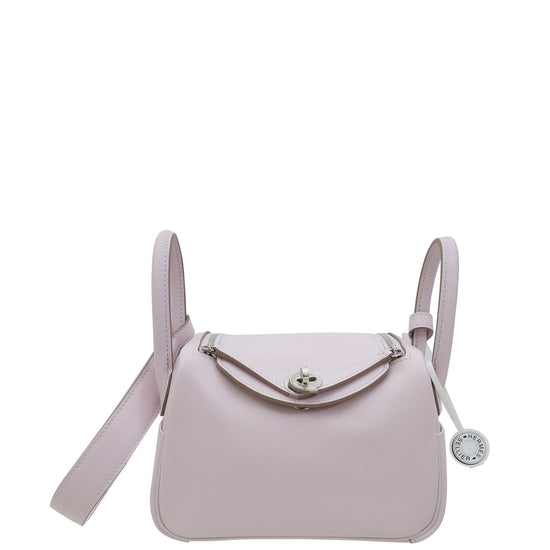 Hermes Mauve Pale Mini Lindy Verso Bag