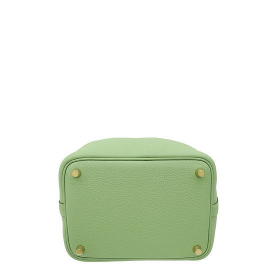 Hermes Vert Criquet Picotin Lock 18 Bag