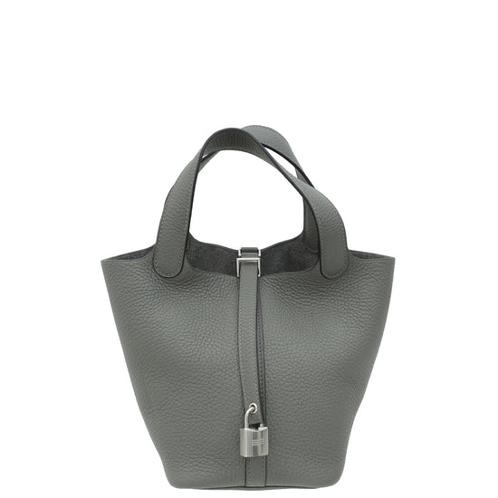 Hermes Gris Meyer Picotin Lock 18 Bag