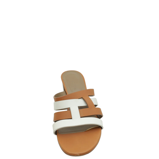 Hermes Bicolor Amica Sandal 38