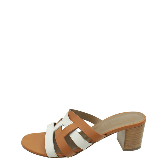 Hermes Bicolor Amica Sandal 38