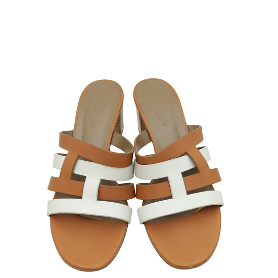 Hermes Bicolor Amica Sandal 38