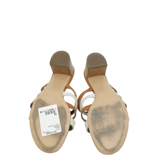 Hermes Bicolor Amica Sandal 38