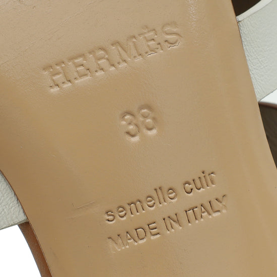 Hermes Bicolor Amica Sandal 38