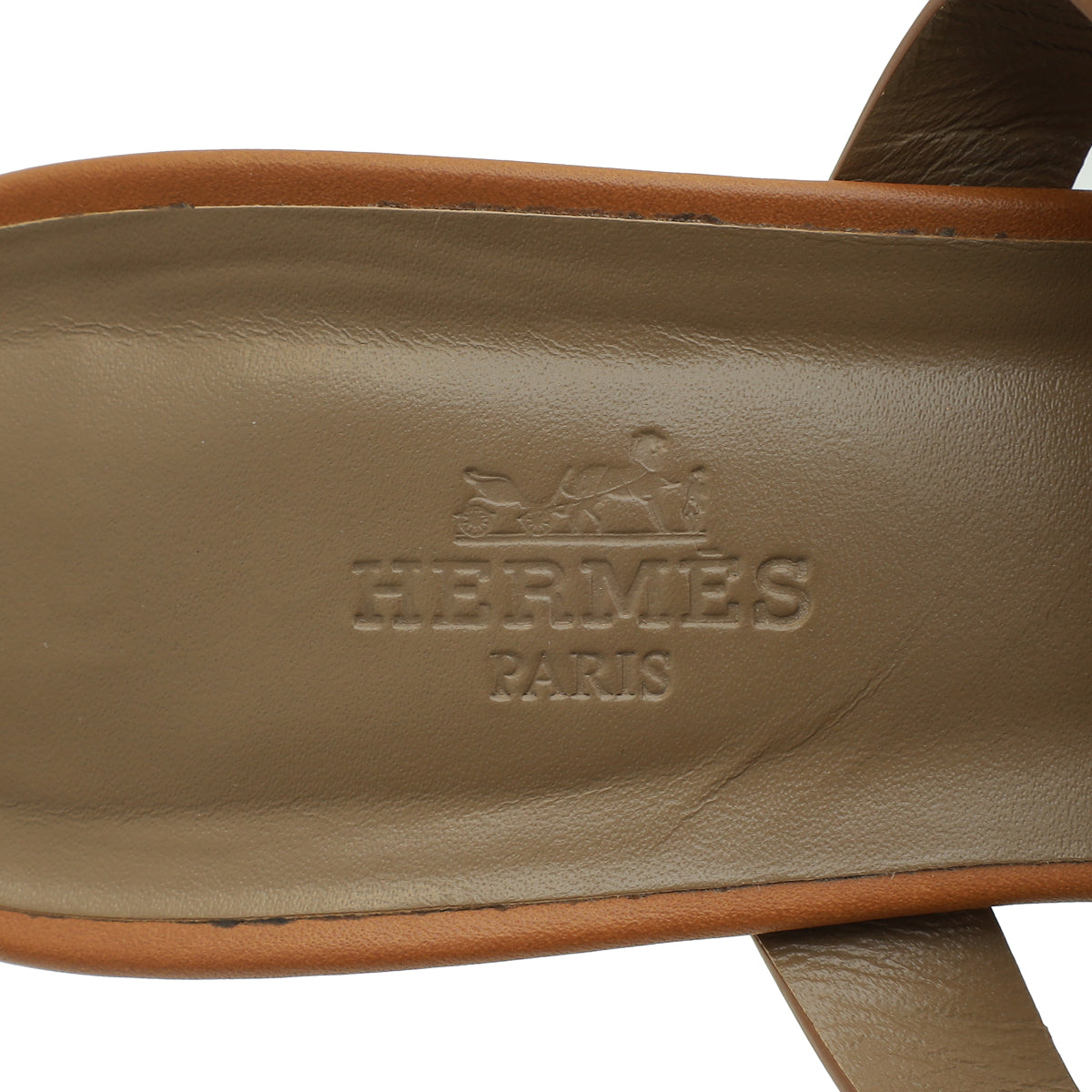 Hermes Bicolor Amica Sandal 38