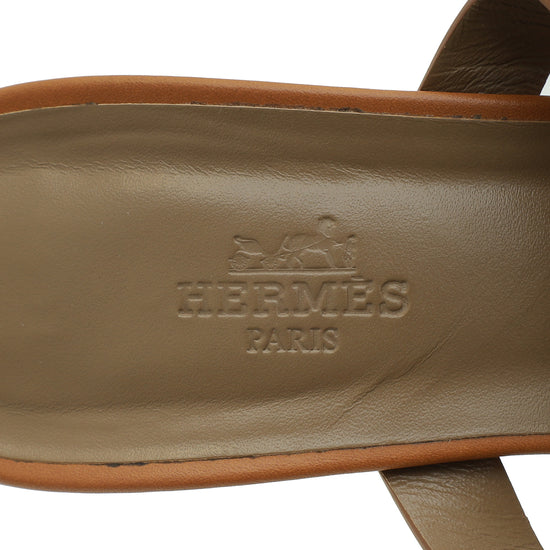 Hermes Bicolor Amica Sandal 38