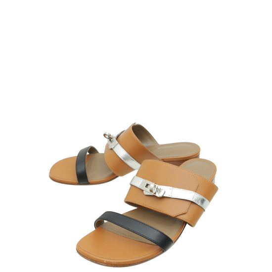 Hermes Bicolor Avenue Sandal 38