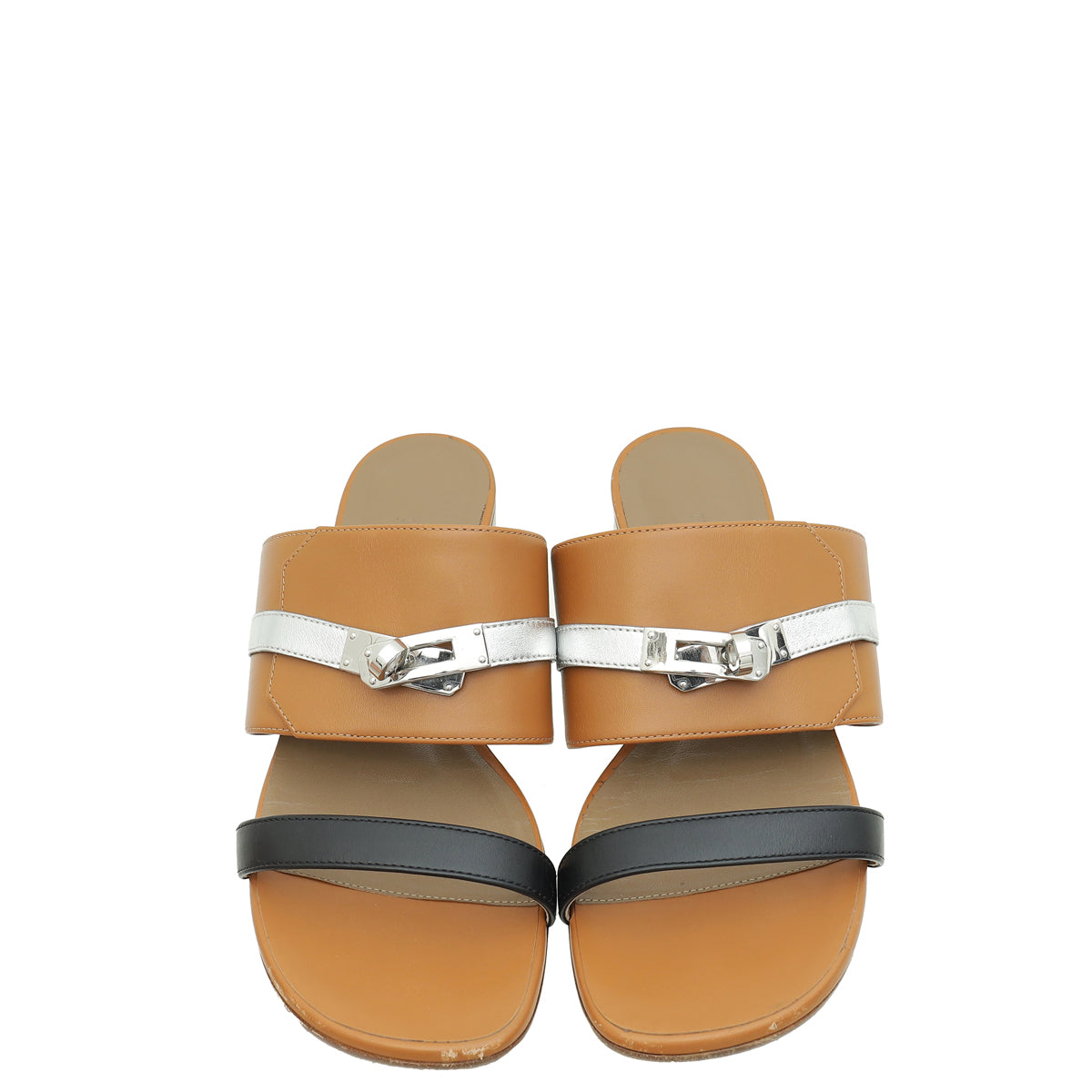 Hermes Bicolor Avenue Sandal 38