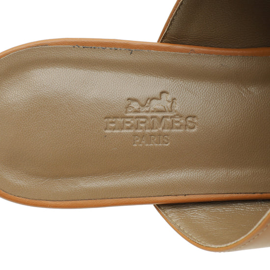 Hermes Bicolor Avenue Sandal 38