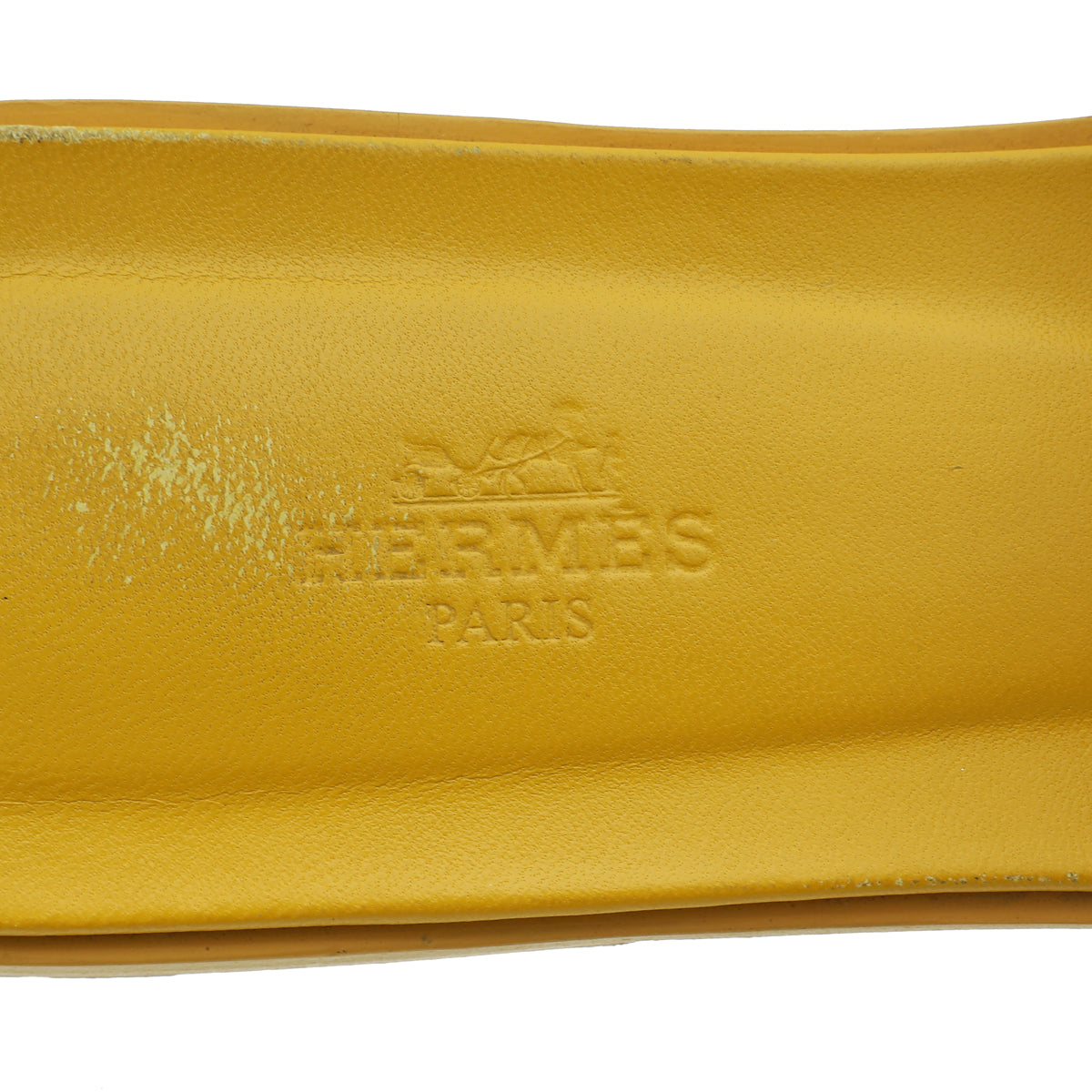 Hermes Jaune Topaze Oran Sandal 40.5