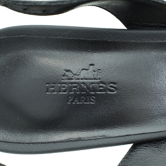 Hermes Noir Holy 105 Sandal 39.5