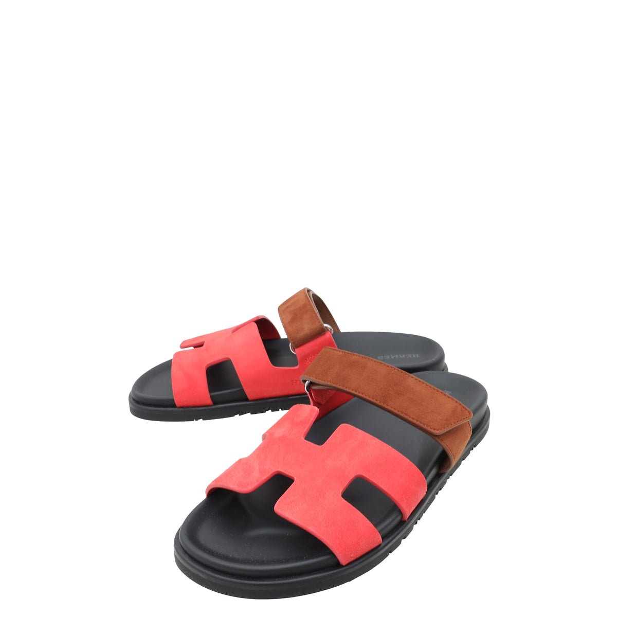 Hermes Bicolor Suede Goatskin Chypre Sandal 39