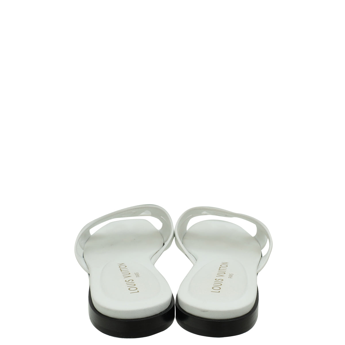 Louis Vuitton White Isola Flat Mule 37 – THE CLOSET