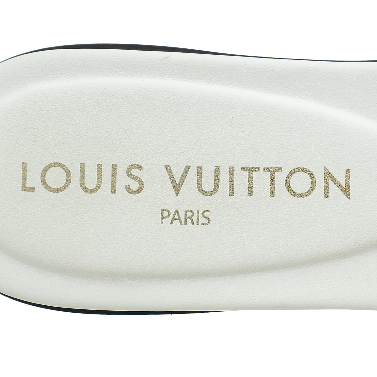 Louis Vuitton White Isola Flat Mule 37