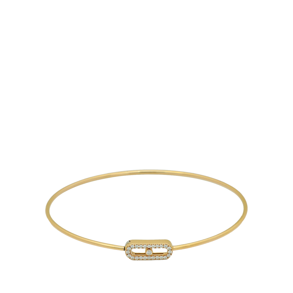 Messika 18K Pink Gold Move Uno Diamond Pavé Flex Bangle-Messika-THE CLOSET