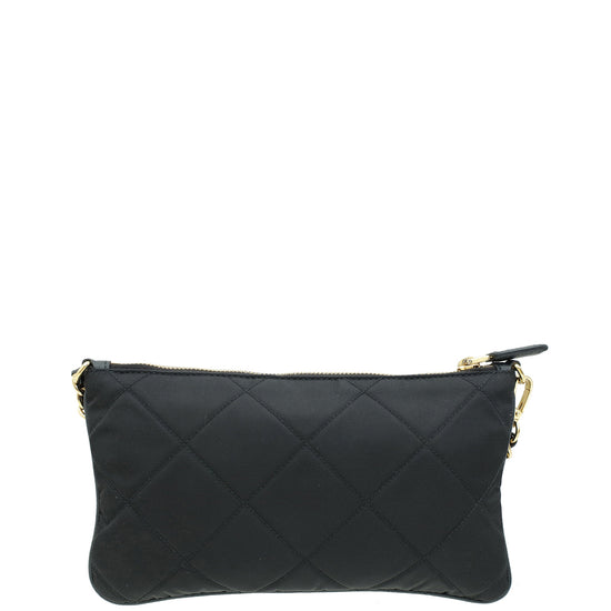 Prada Black Quilted Re-Nylon Pouch