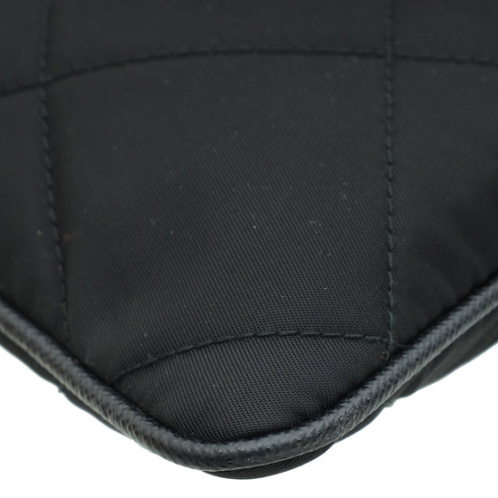 Prada Black Quilted Re-Nylon Pouch