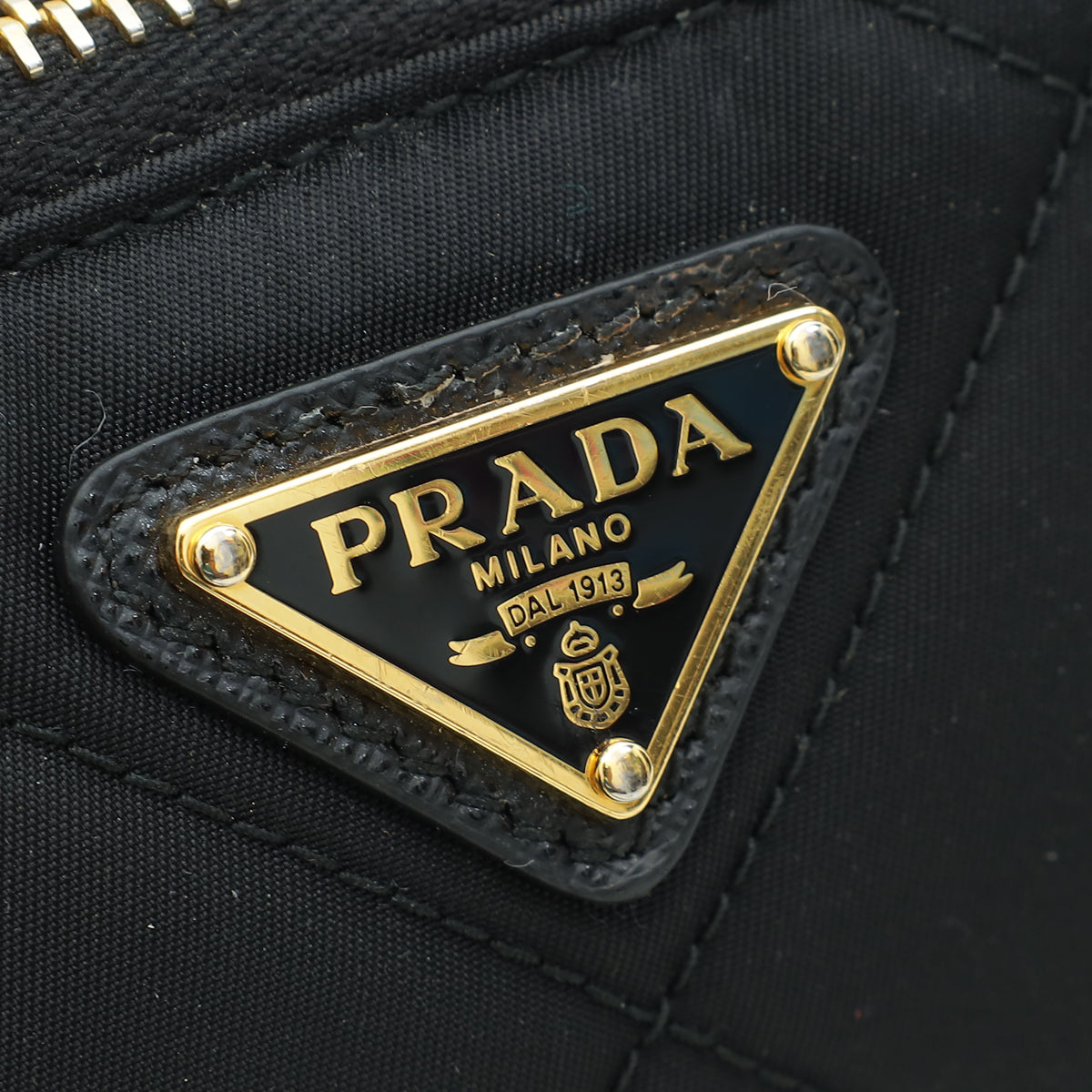 Prada Black Quilted Re-Nylon Pouch