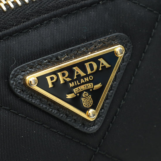 Prada Black Quilted Re-Nylon Pouch