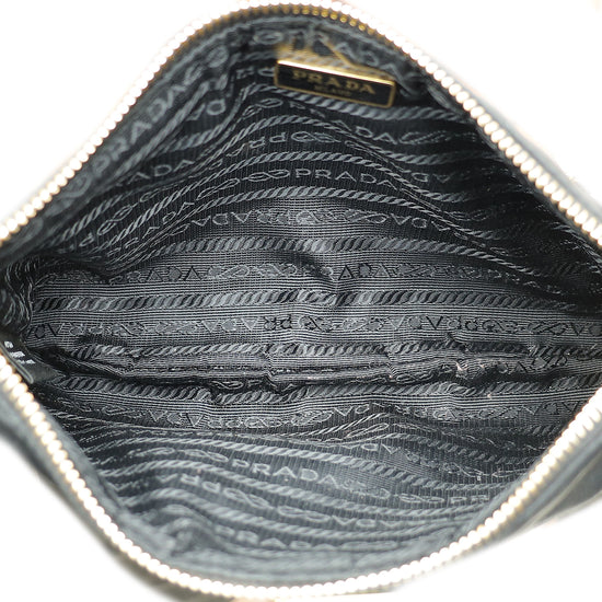 Prada Black Quilted Re-Nylon Pouch