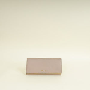 Prada Cameo Metal Wallet w/ Detachable Card Holder
