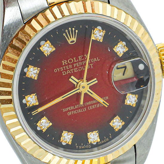 Rolex 18K Yellow Gold & Steel Datejust 26 Watch