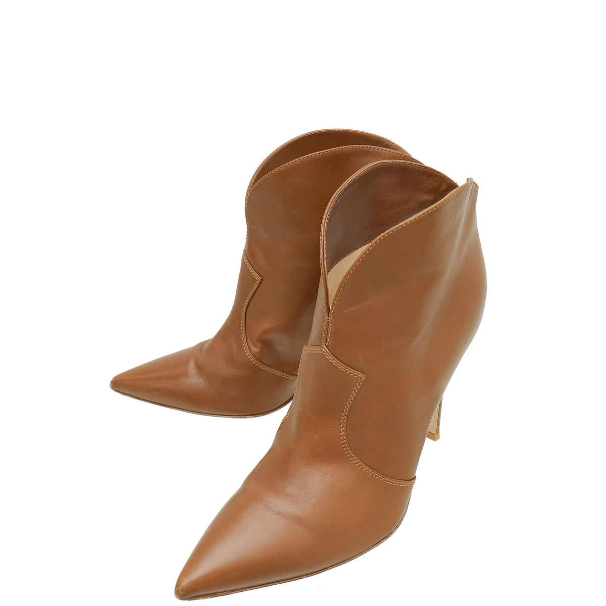 Gianvito Rossi Brown Pointed Ankle High Boot 40-Gianvito Rossi-THE CLOSET