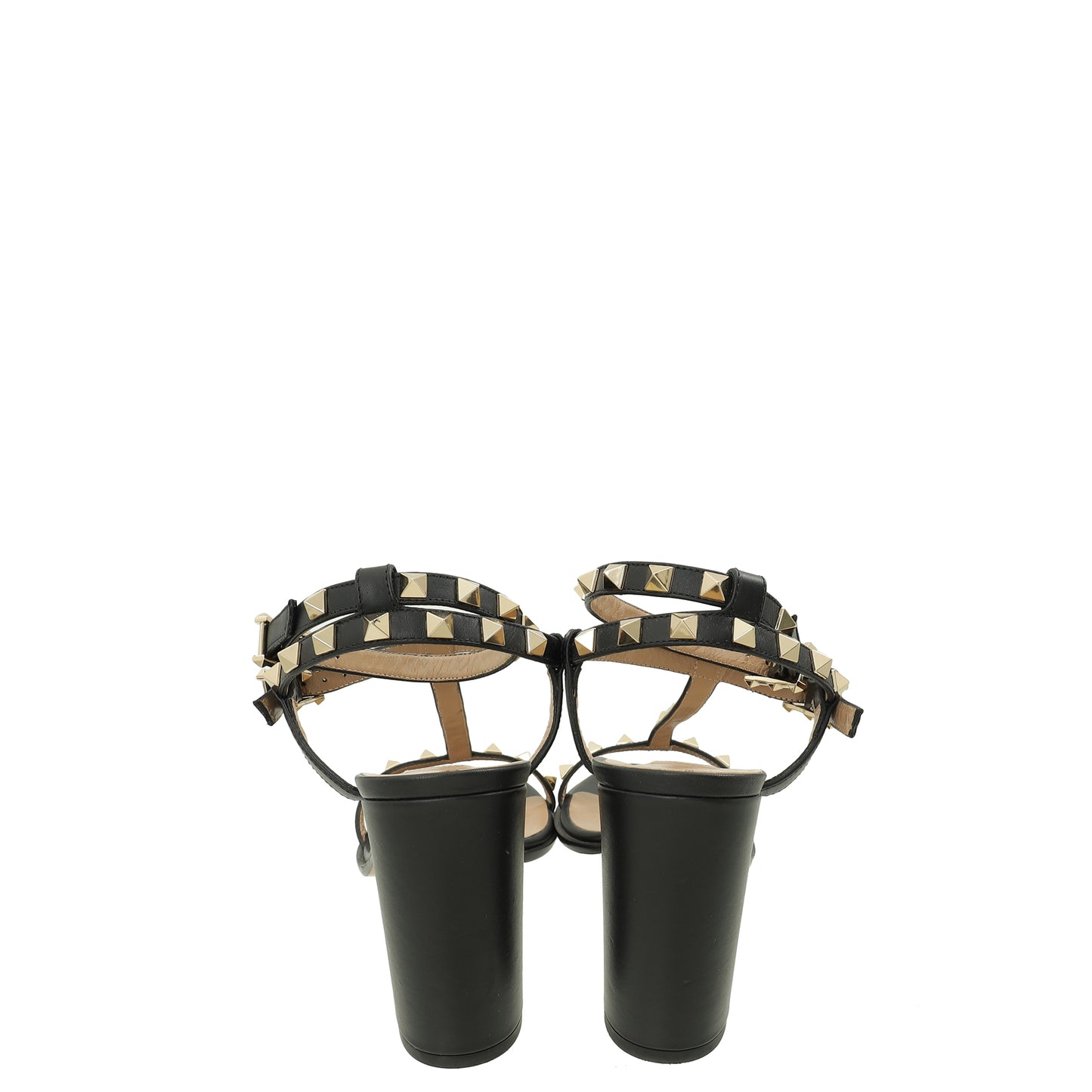 Valentino Black Rockstud Ankle Strap Sandal 36.5