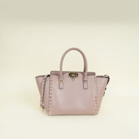 Valentino Poudre Rockstud Double Handle Tote Small Bag