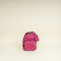 Valentino Dark Fuchsia Rockstud Mini Backpack Bag