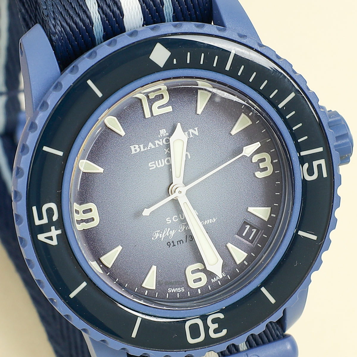 Blancpain Blue x Swatch Fifty Fathoms Atlantic Ocean 42mm Watch