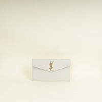 YSL Blanc Vintage Uptown Clutch