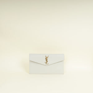 YSL Blanc Vintage Uptown Clutch