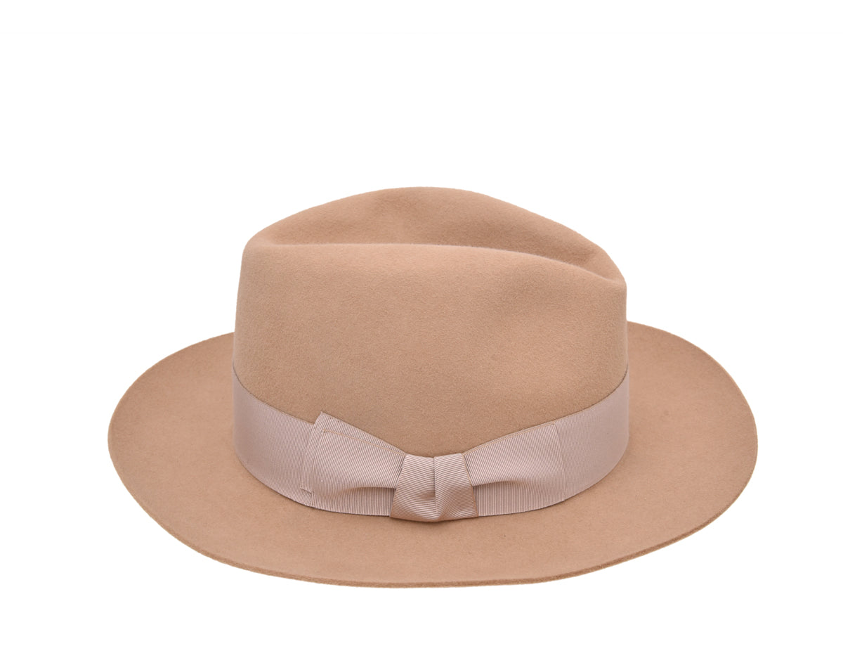 Hermes Camel Wool Felt Bow Hat-Hermes-THE CLOSET