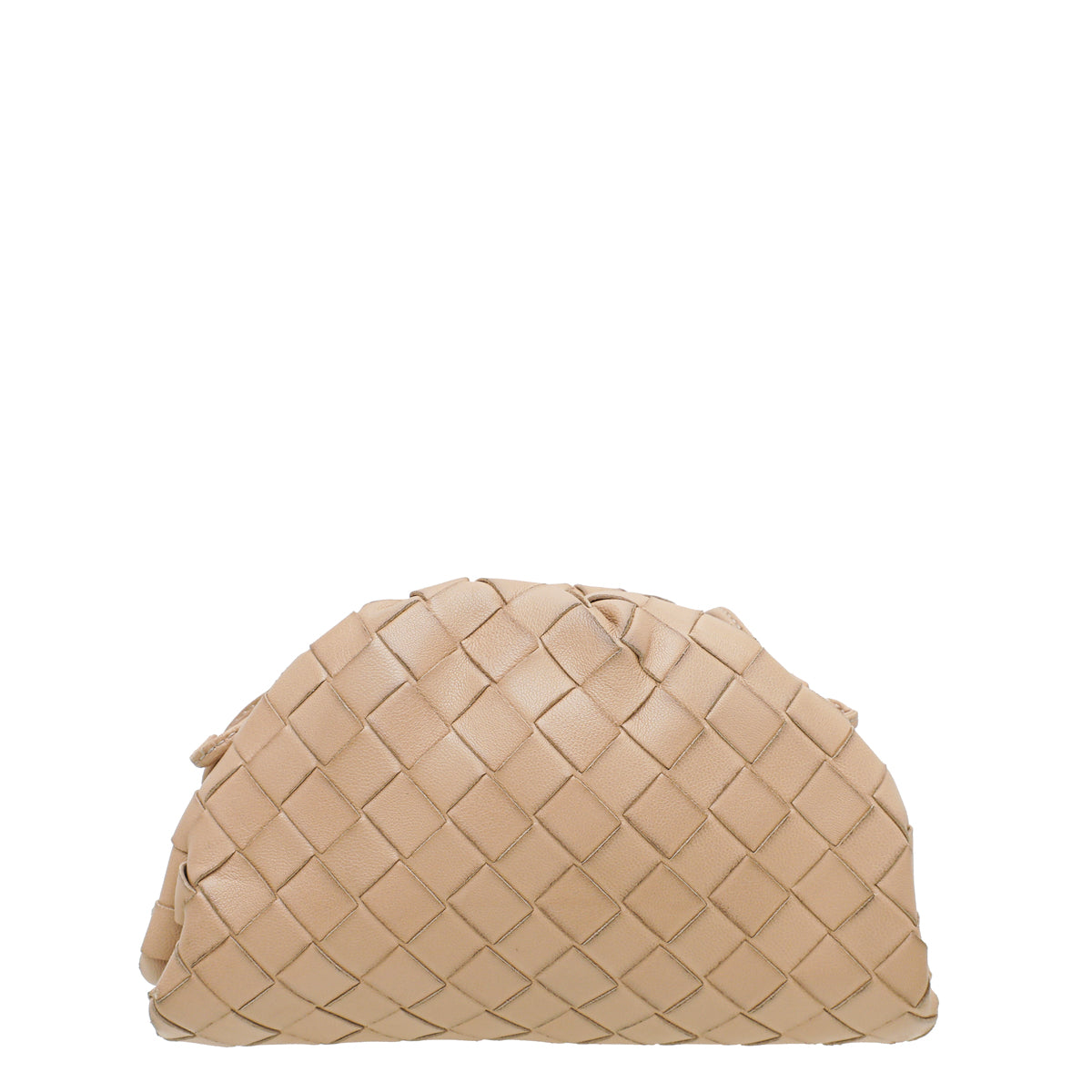 Bottega Veneta Almond Intrecciato Mini Pouch Bag-Bottega Veneta-THE CLOSET