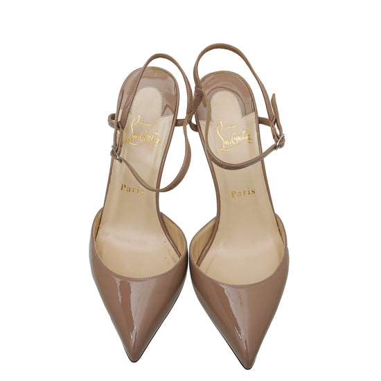 Christian Louboutin Nude Rivierina 85 Pumps 38.5