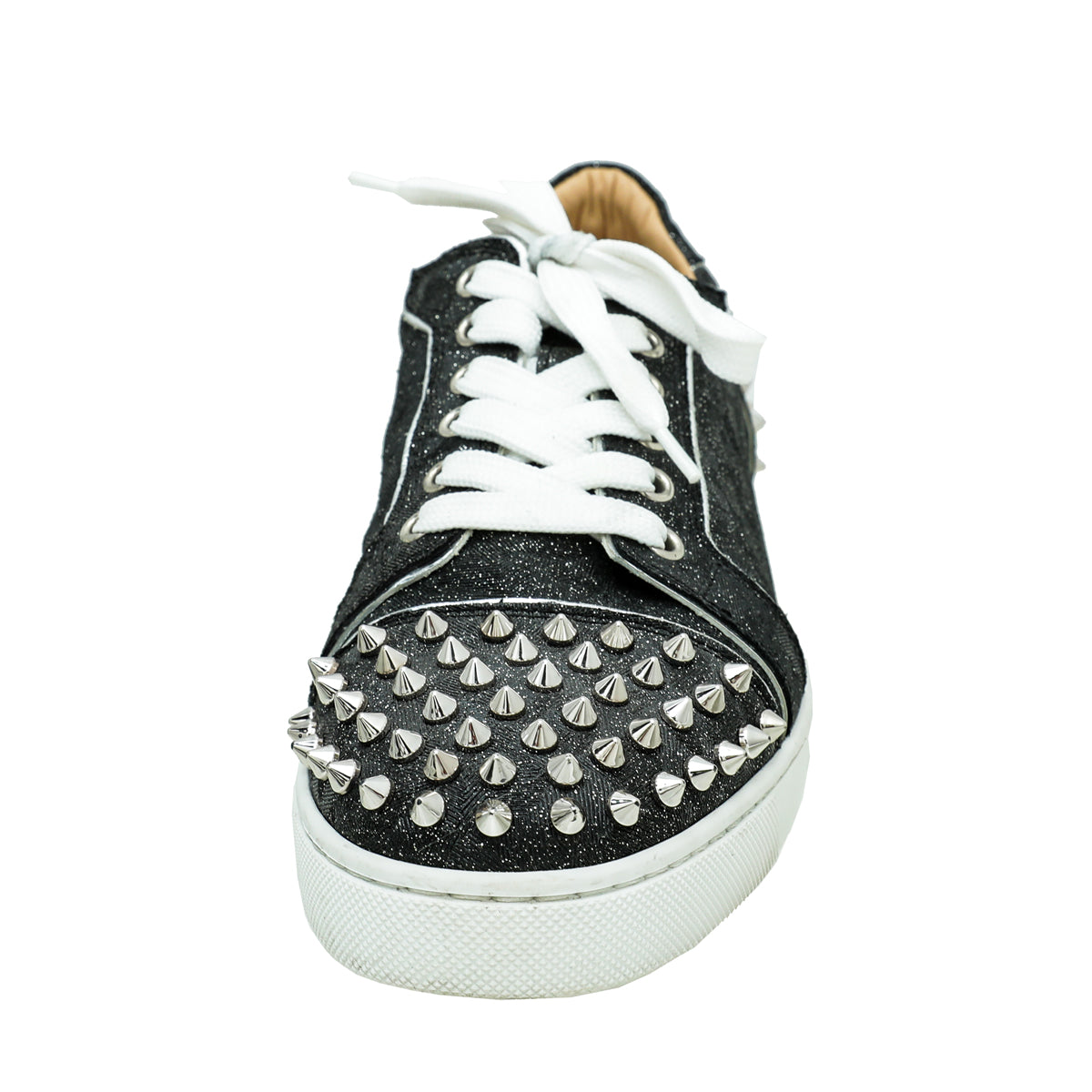 Christian Louboutin Metallic Black Spike Vieira 2 Sneaker 39-Christian Louboutin-THE CLOSET