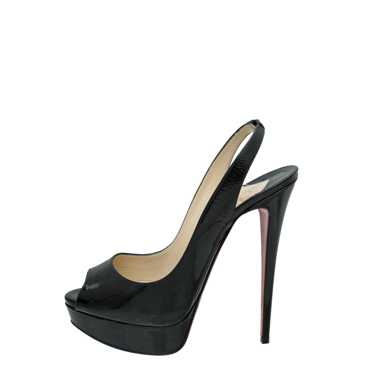Christian Louboutin Black Lady Peep 150mm Pump 40